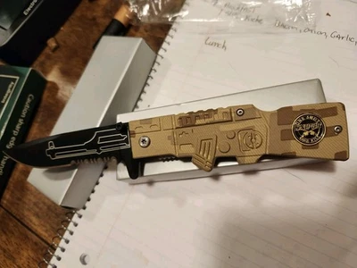 "Navaja de bolsillo Tac Force Sniper One Shot One Kill Spring Assist camuflaje para nieve 8""" Foto 1 de 4