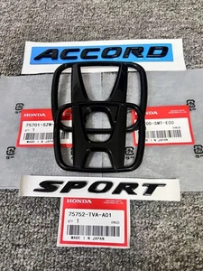 4 PIEZAS EMBLEMA DE ACUERDO DELANTERO TRASERO PARA HONDA ACUERDO 2018-2022 NEGRO BRILLANTE - Imagen 1 de 7