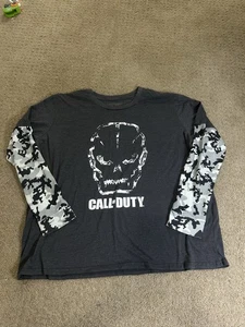 Call of Duty Men’s 2XL Long Sleeve Camo Skull Graphic Shirt - Picture 1 of 5