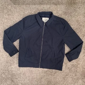 St John’s Bay Jacket Mens XL Blue Full Zip Water Repellant - Picture 1 of 12