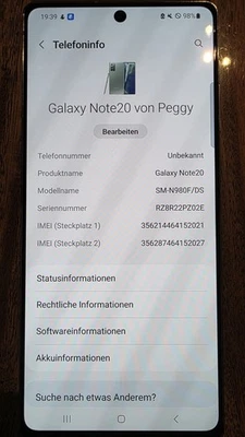 Samsung Note 20 Ultra 5G, 256 GB, ohne Simlock, Mystik Green - Bild 1 von 4