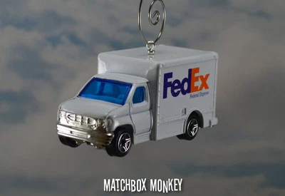Camión de reparto Fed Ex personalizado adorno de Navidad 1/64 Federal Express USPS UPS Foto 1 de 4