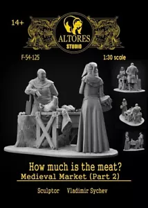 ALTORES STUDIO MERCATO MEDIEVALE scala 60 mm resina - Foto 1 di 1