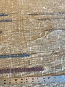 Tela de tapicería de nailon beige púrpura azul estampado de rayas por yarda (R461-RK13) - Imagen 1 de 5