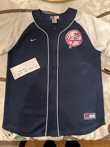 New York Yankees Nike Dri Fit Jersey Mens Size Large Rare 90s Y2K - Picture 1 of 2