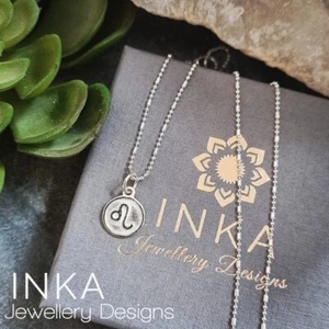 Inka 925 Sterling Silver 16" Necklace with Leo Zodiac pendant - Picture 1 of 2