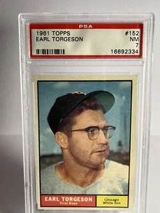 1961 TOPPS EARL TORGESON CARD #152 NEAR MINT CONDITION PSA 7 - Picture 1 of 2