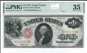 $1.00 1917 Legal Tender, Fr #37 PMG VF35 (Choice) (48180) - Picture 1 of 1