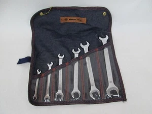Wright Tools 6 pc + case Wrench Set SAE Open End Standard ¼ to 15/16 - Picture 1 of 2