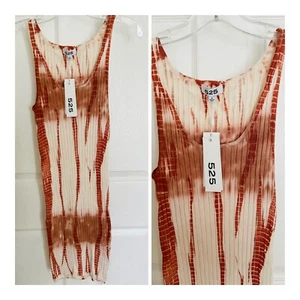 525 America Tie Dye Rib Tank Bleach Dress Sz Small NWT - Picture 1 of 7