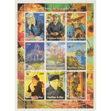 NIGER 1998 QRADRI VAN GOGH 1 BF 9 VAL USATI MF76602
