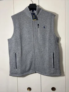 Ralph Lauren Polo Men's M  Classics Fleece Vest Grey Heather Jacket Size XLARGE - Picture 1 of 14