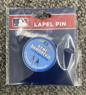 Ryne Sandberg Statue Dedication Pin RYNO Chicago Cubs #23 RARE 6/23/24 MINT - Image 1 of 2