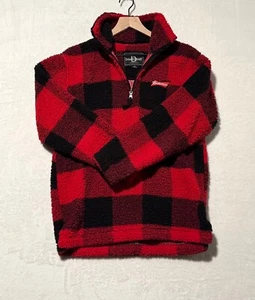 Suéter Pullover Budweiser Boxercraft Rojo y Negro a Cuadros Talla S - Imagen 1 de 6