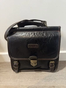 Futura Genuine Leather Satchel Laptop Ipad Carrier Crossbody Casual Bag - Picture 1 of 5