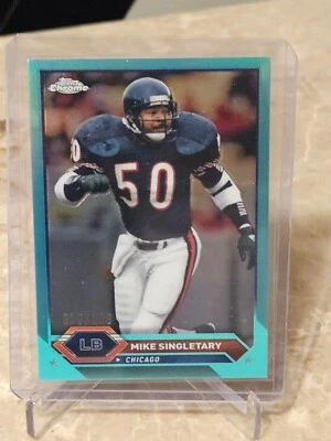2023 TOPPS COMPOSITE FOOTBALL AQUA REFRACTOR MIKE SINGLETARY #35/199 No. 25 - Image 1 of 2