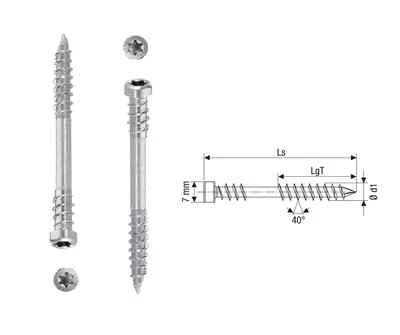 SPAX Terrassenschraube Ø 5 & 6 mm, Edelstahl A2/A4, Zylinderkopf, T-STAR plus  - Bild 1 von 3