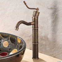 Bathroom Faucet Antique Brass Vessel Sink Mixer Single Handle/Hole Basin Tap