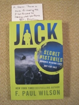F. Paul Wilson – Jack: Secret Histories SIGNED Advance Reading Copy + Review req - Image 1 of 4