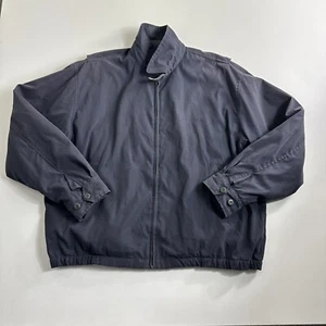 Blue IZOD Vntg Mens Harrington Full Zip Jacket Size XL Fleeced Lined Soft Shell - Picture 1 of 12