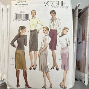 V7937 Vogue Skirt Basic Design Pattern Misses Size 6,8,10 - Picture 1 of 2