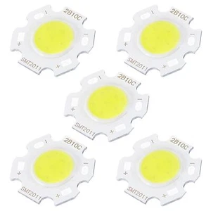 5 piezas Cuentas de chip de luz LED COB 20 mm 10W 260mA Bombilla de ahorro de energía Blanca - Imagen 1 de 5