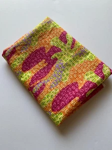 Multicolor Retro Mod Abstract Print Cut Seersucker Fabric Remnant 30" x 37" - Picture 1 of 7