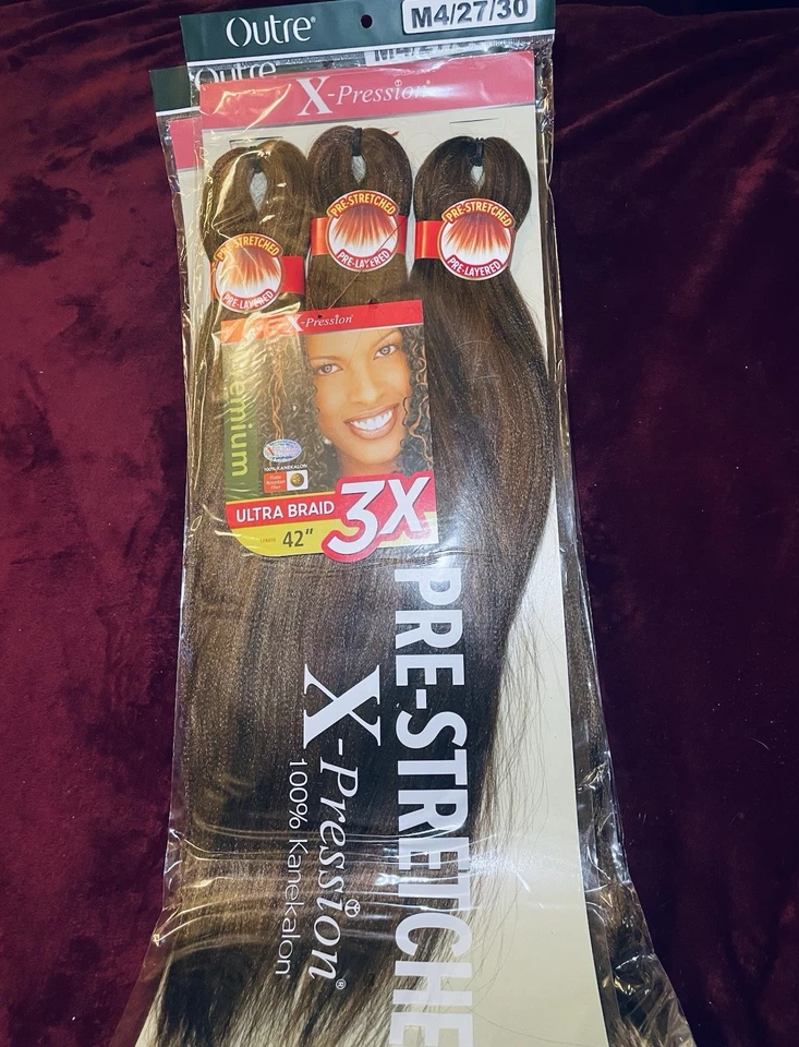 Cabello trenzado preestirado 3X 52" TODOS LOS COLORES X-Presión exterior Foto 1 de 1