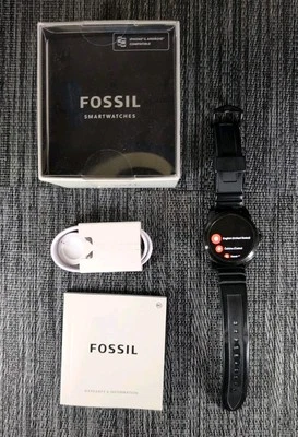 Fossil Gen 5E 44mm Black Case Silicone Band Smartwatch - Image 1 of 4