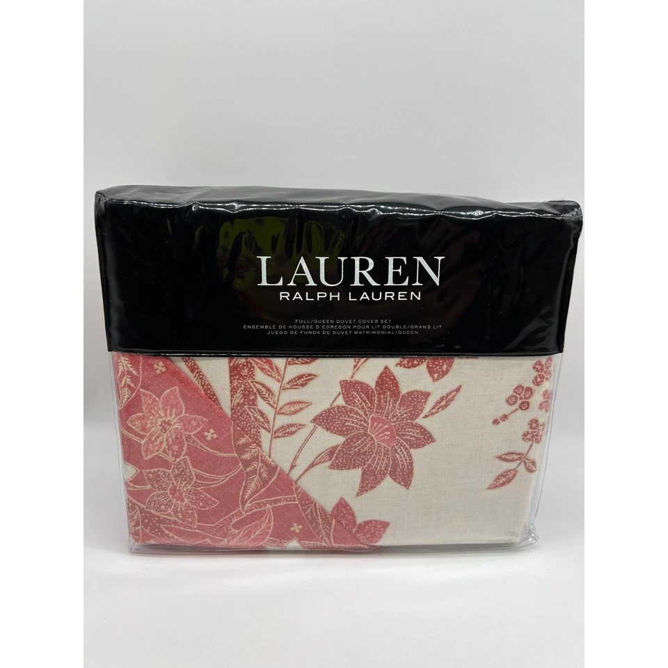 Lauren Ralph Lauren Isla Floral Duvet Cover Set Full/Queen Dusty Rose Cream