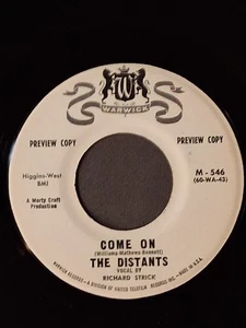 northern soul  THE DISTANTS   Come On / Always   WARWICK 5465   DJ - Picture 1 of 2