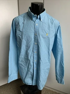 Ralph Lauren Herren Gr. XL Blau Gingham Langarm Hemd mit Knopfleiste - Bild 1 von 6