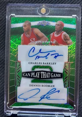 Leaf Signature 2025 1/1 verde Charles Barkley Dennis Rodman puede jugar ese auto Foto 1 de 2