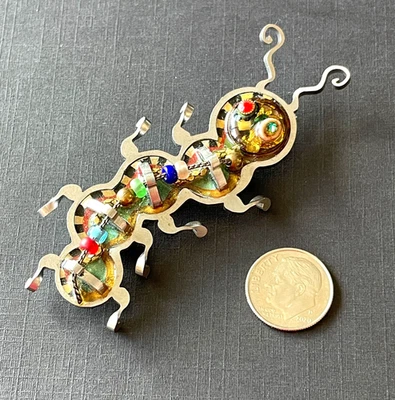 Crazy Caterpillar ремесленник брошь многоножка насекомое животных заколка современный многоцветный - Изображение 1 из 4
