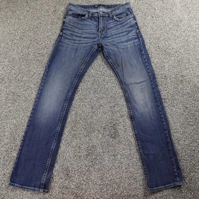 Пряжка BKE джинсы мужские 31 X 32 темно синий джинсовой ткани брюки Alec прямые усы эластичной - Изображение 1 из 4