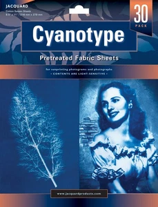 Jacquard Cyanotype Pretreated Fabric Sheets 8.5"X11" 30/Pkg- - Picture 1 of 1