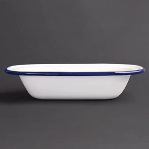 Olympia Enamel Rectangular Pie Dish - 180x130x40mm 7x5 1/4x2" (Box 6) - Picture 1 of 1