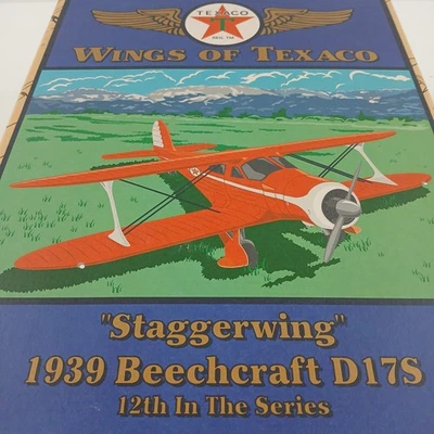 Wings of Texaco 1939 Beechcraft D17S Staggerwing Plane Die-Cast 12th Series - Image 1 of 4