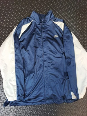 Vintage Nike Air Jacket Mens 3XLT Blue Warm Up Snap Button Streetwear Activewear - Image 1 of 4