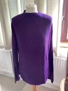 First Avenue Jumper Size Small Purple High Neck Acrylic Mix Long Sleeves GC - Picture 1 of 7