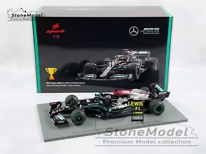 Mercedes F1 W12 #44 Lewis Hamilton Russia 2021 100th GP Winner 1:18 Spark 18S604 - Picture 1 of 10