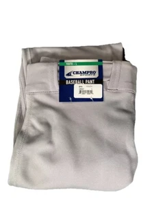 New CHAMPRO SPORTS YOUTH BASEBALL PANTS GRAY YOUTH LARGE - Picture 1 of 4