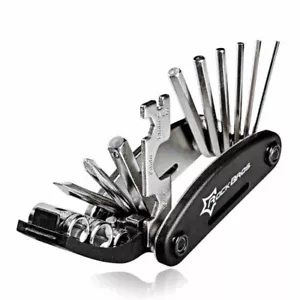 ROCKBROS Bike Repair Tool Bike Pocket Multi Function 16 in 1 Folding Tool Black - Picture 1 of 10