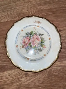 Royal Vale Vintage/Retro 20cm Bone China Floral Design Decorative Plate (VG) - Picture 1 of 1