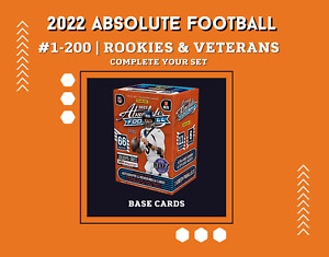 2022 Panini Absolute Football NFL Base Cards Veterans & Rookies Pick Your Card!