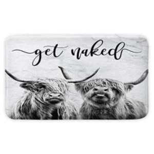 Cow Couple Grey Bath Mat Shower Floor Mats Foam Door Rug Indoor Kitchen Washable - Picture 1 of 6