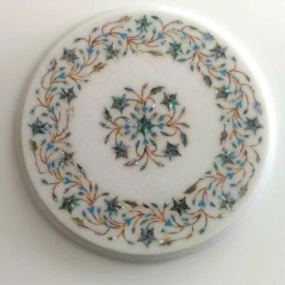 12" Marble Table Top Inlay Pietra dura Floral inlay Home Decor - Image 1 of 4