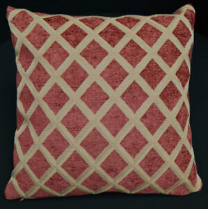 we602a Reddish Brown Check Chenille Throw Pillow Case/Cushion Cover*Custom Size