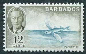 BARBADOS 1950 12c SG277 mint MH FG Four-winged Flying Fish #A04 - Picture 1 of 1