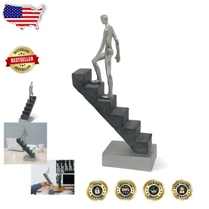 Stylish 11" 'Top of the Rock' Desk Décor - Inspirational Sculpture Gift in Grey - Picture 1 of 8